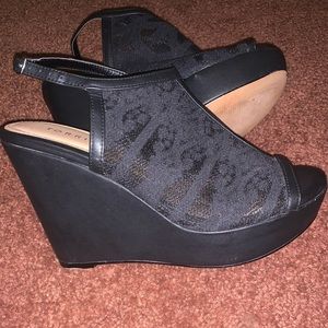 Torrid Black Lace Wedges!!